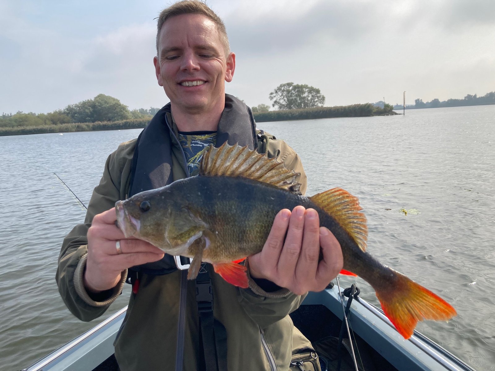 In de Biesbosch kan je enorme baarzen vangen.